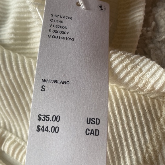 urban outfitters white button crop top (size small) - Picture 6 of 7